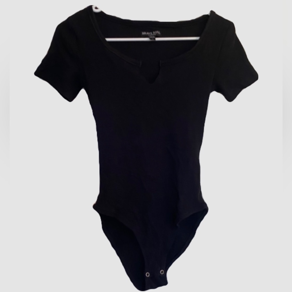 Black Brave soul bodycon bodysuit